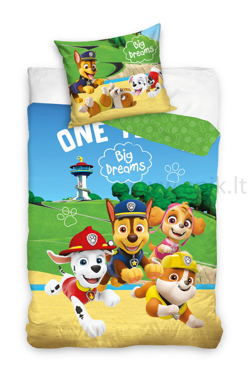 Vaikiškas patalynės komplektas "Big Dreams Paw Patrol"